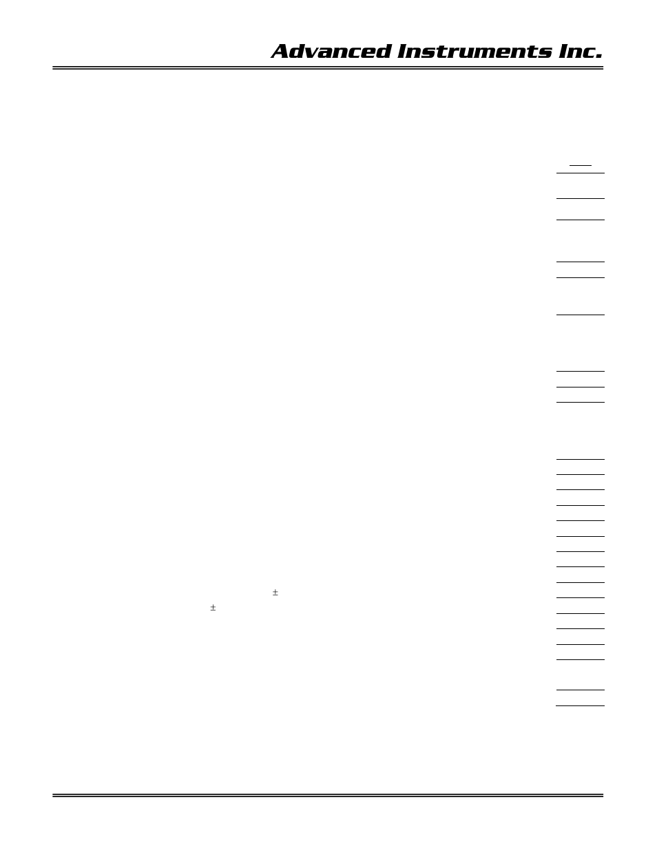 2 quality control certification, Advanced instruments inc | Analytical Industries GPR-1600 MS Series PPB Oxygen Analyzer User Manual | Page 3 / 50