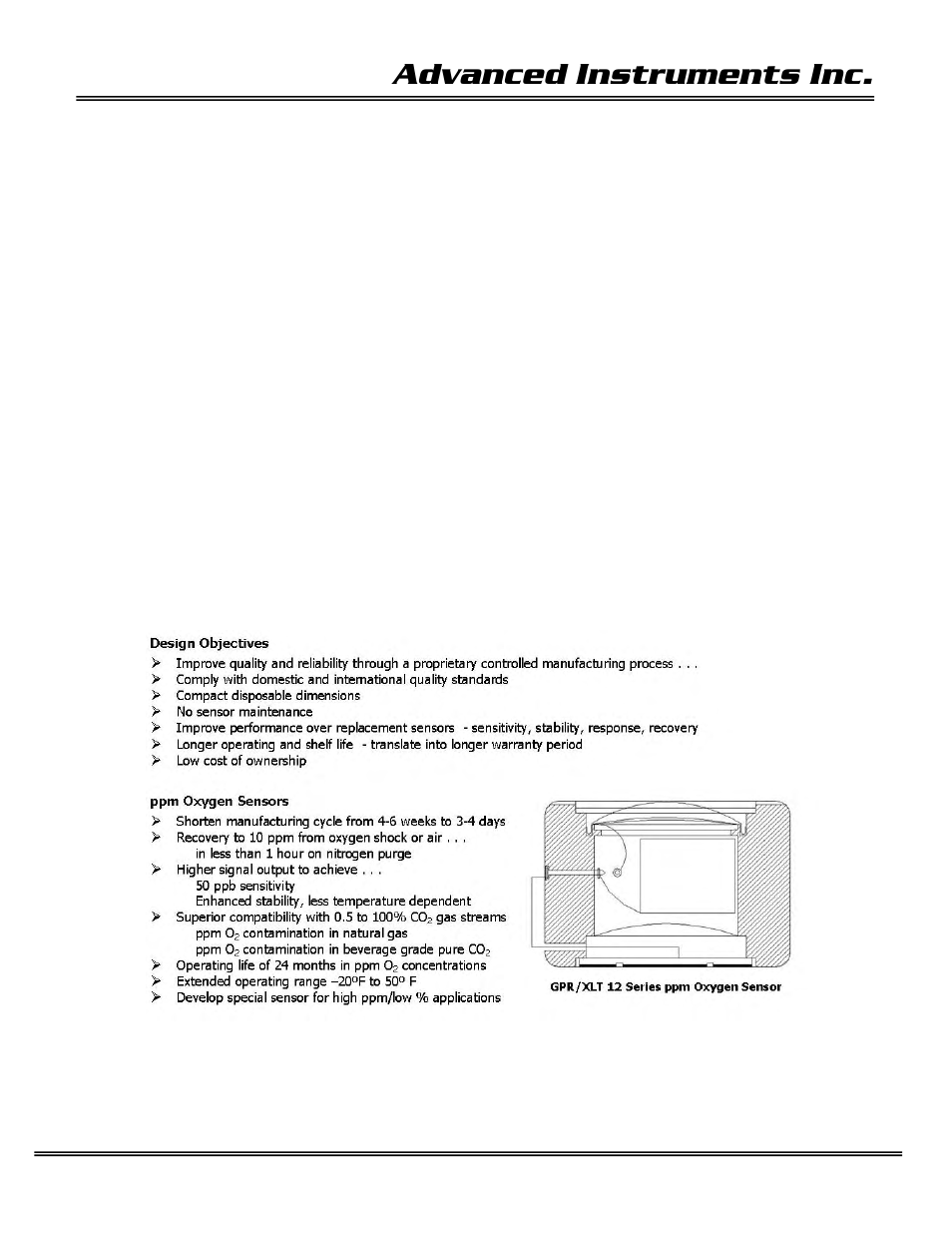 5 operation, Advanced instruments inc | Analytical Industries GPR-1600 Series Trace PPB Oxygen Analyzer User Manual | Page 11 / 55