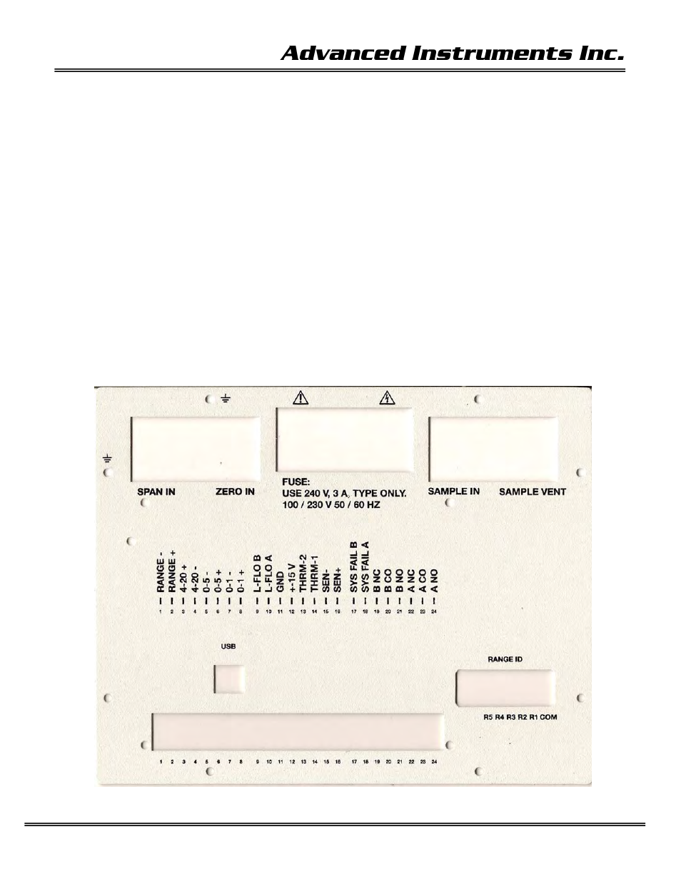 Advanced instruments inc | Analytical Industries GPR-2600 Series Oxygen Analyzer User Manual | Page 17 / 52