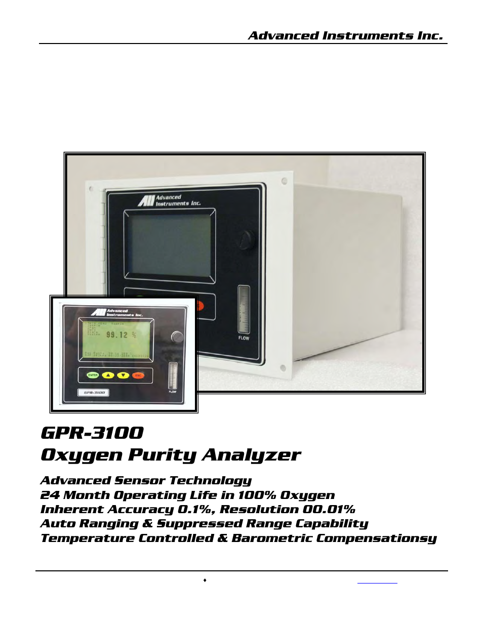 Analytical Industries GPR-3100 Series Oxygen Purity Analyzer User Manual | 45 pages