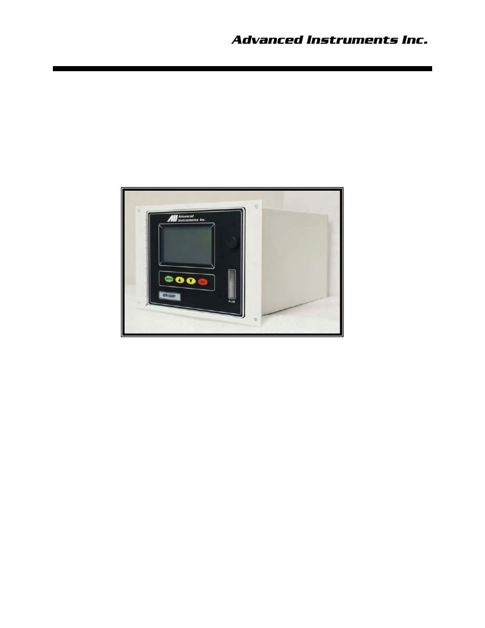 Advanced instruments inc. 5 operation | Analytical Industries GPR-3100 Series Oxygen Purity Analyzer User Manual | Page 15 / 45