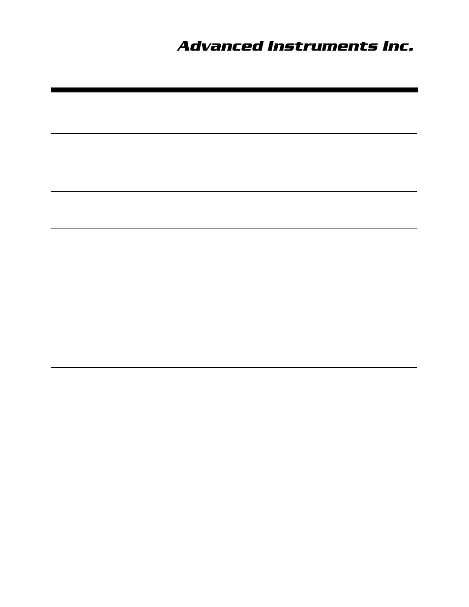 Advanced instruments inc, 9 warranty | Analytical Industries GPR-3100 Series Oxygen Purity Analyzer User Manual | Page 34 / 45