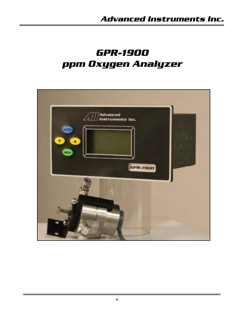 Analytical Industries GPR-1900 Series Trace PPB Oxygen Analyzer User Manual | 41 pages