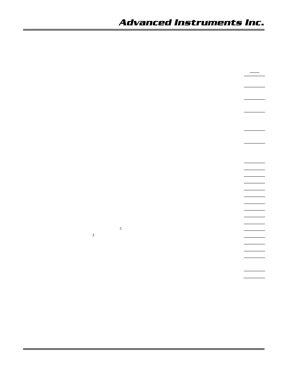2 quality control certification, Advanced instruments inc | Analytical Industries GPR-1900 Series Trace PPB Oxygen Analyzer User Manual | Page 3 / 41