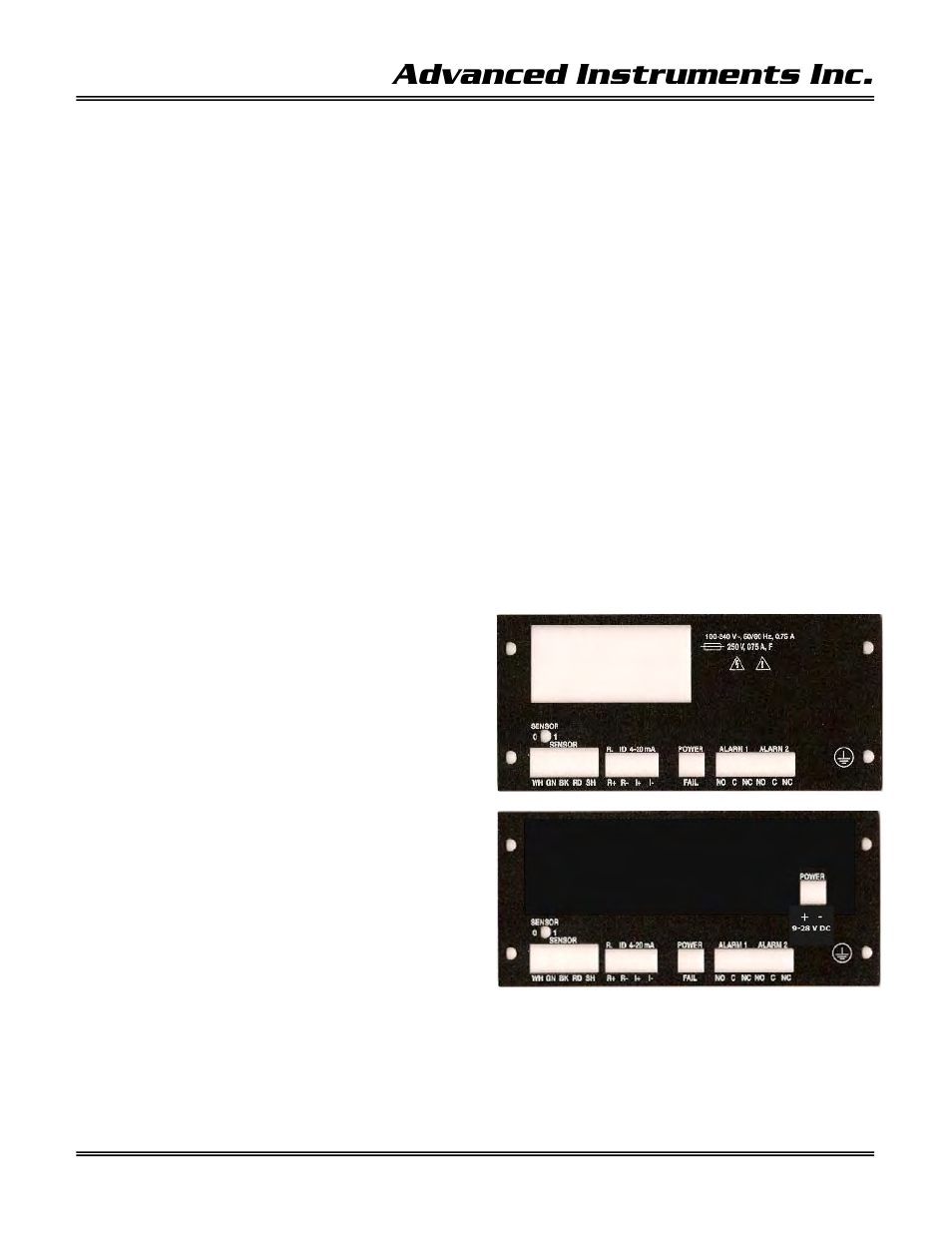 Advanced instruments inc | Analytical Industries GPR-2900 Series Oxygen Analyzer User Manual | Page 12 / 37