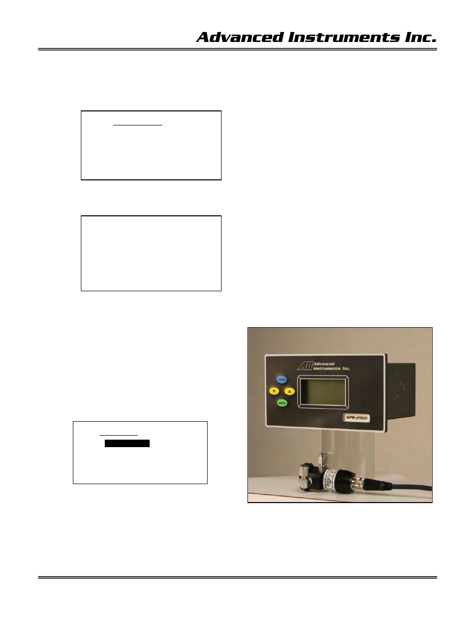 Advanced instruments inc | Analytical Industries GPR-2900 Series Oxygen Analyzer User Manual | Page 15 / 37