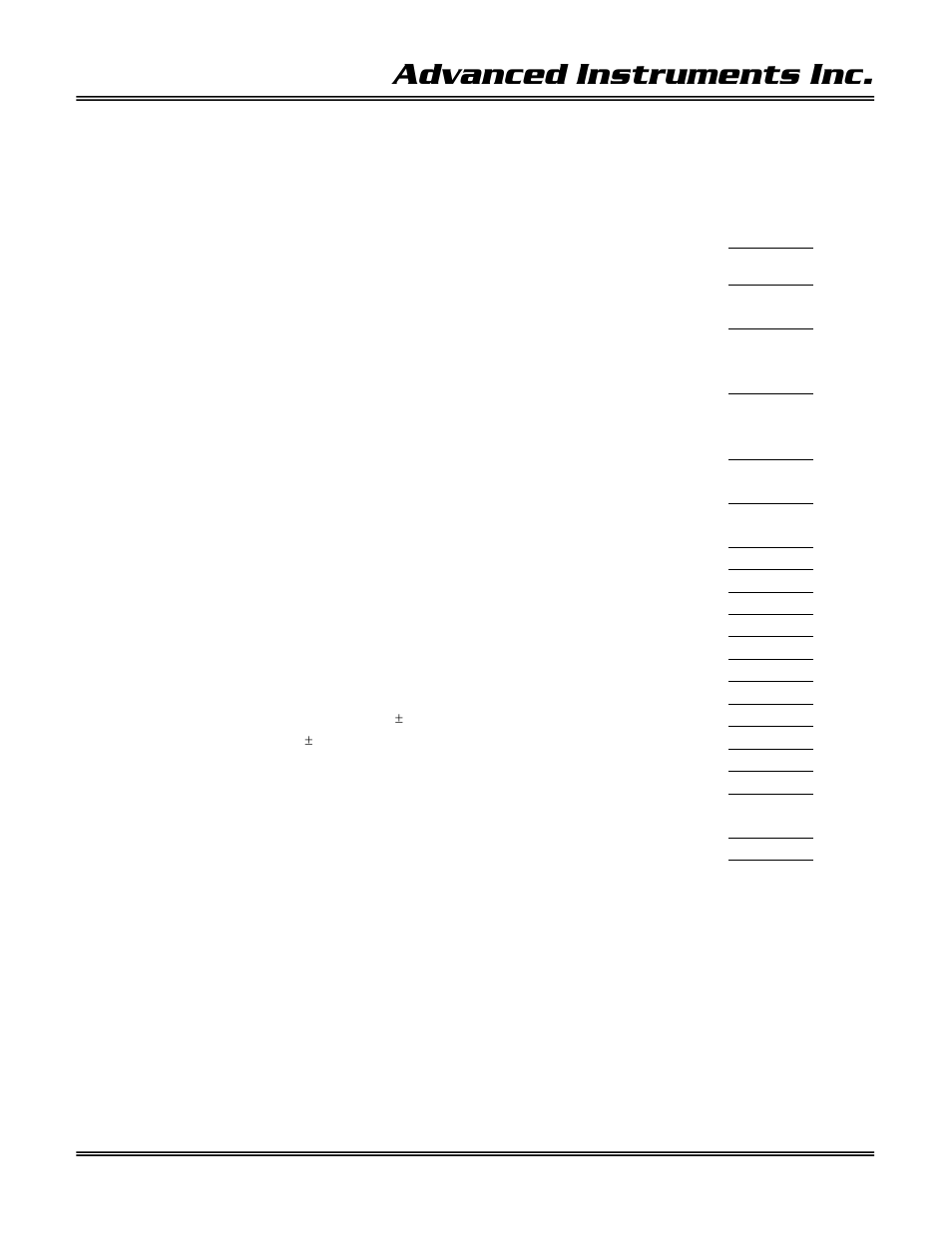 2 quality control certification, Advanced instruments inc | Analytical Industries GPR-2900 Series Oxygen Analyzer User Manual | Page 3 / 37