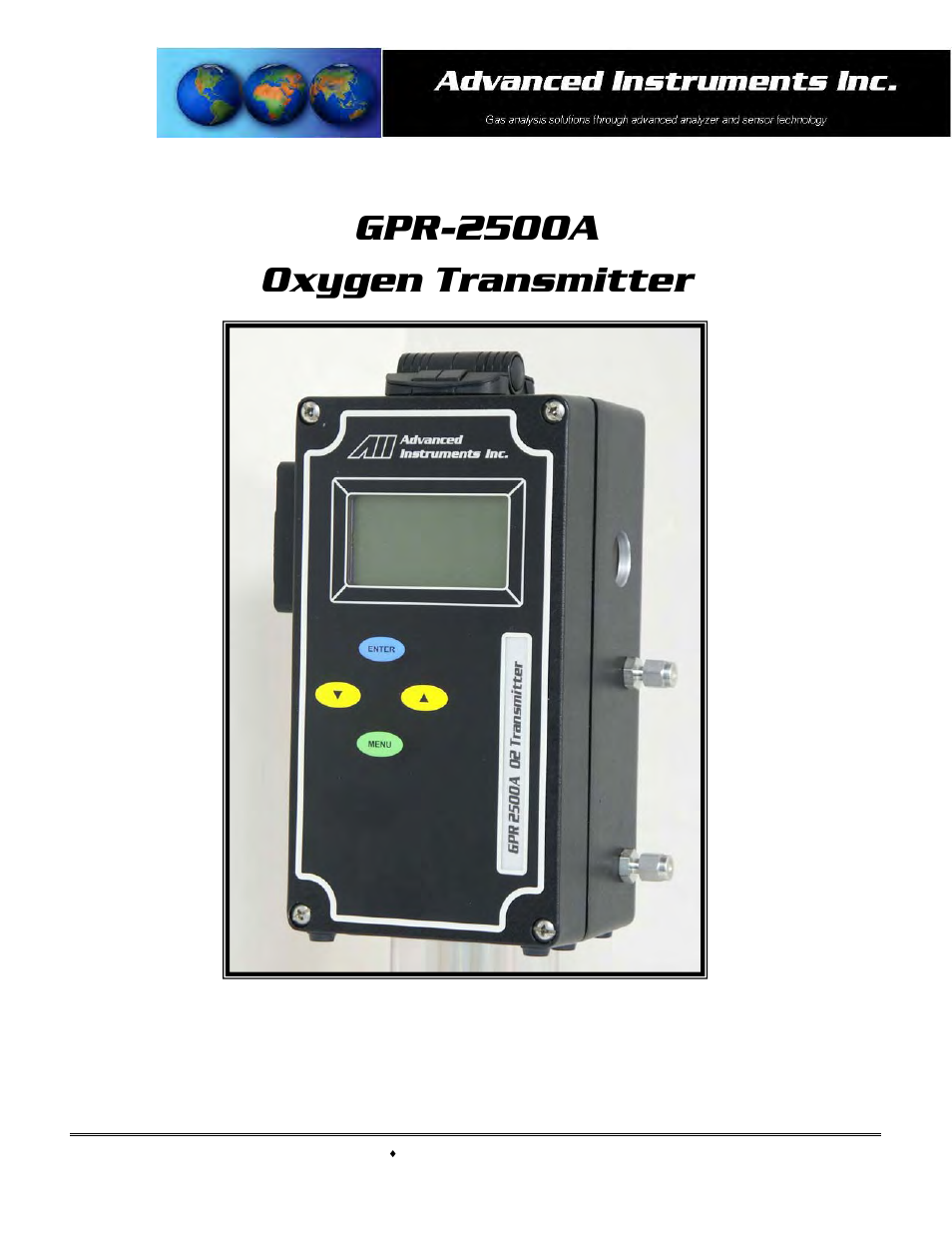 Analytical Industries GPR-2500 A Oxygen Analyzer User Manual | 42 pages