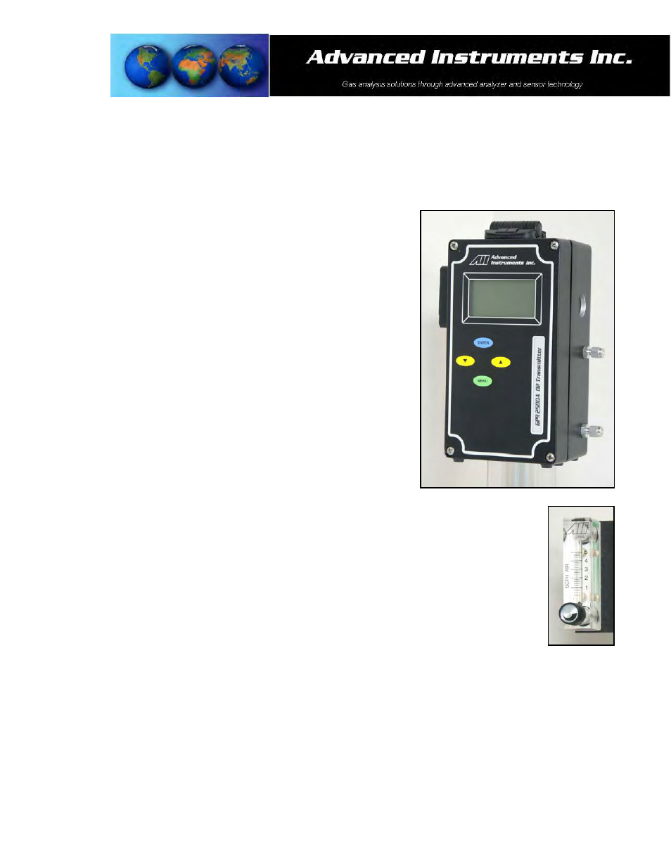 Pressure & flow | Analytical Industries GPR-2500 A Oxygen Analyzer User Manual | Page 8 / 42