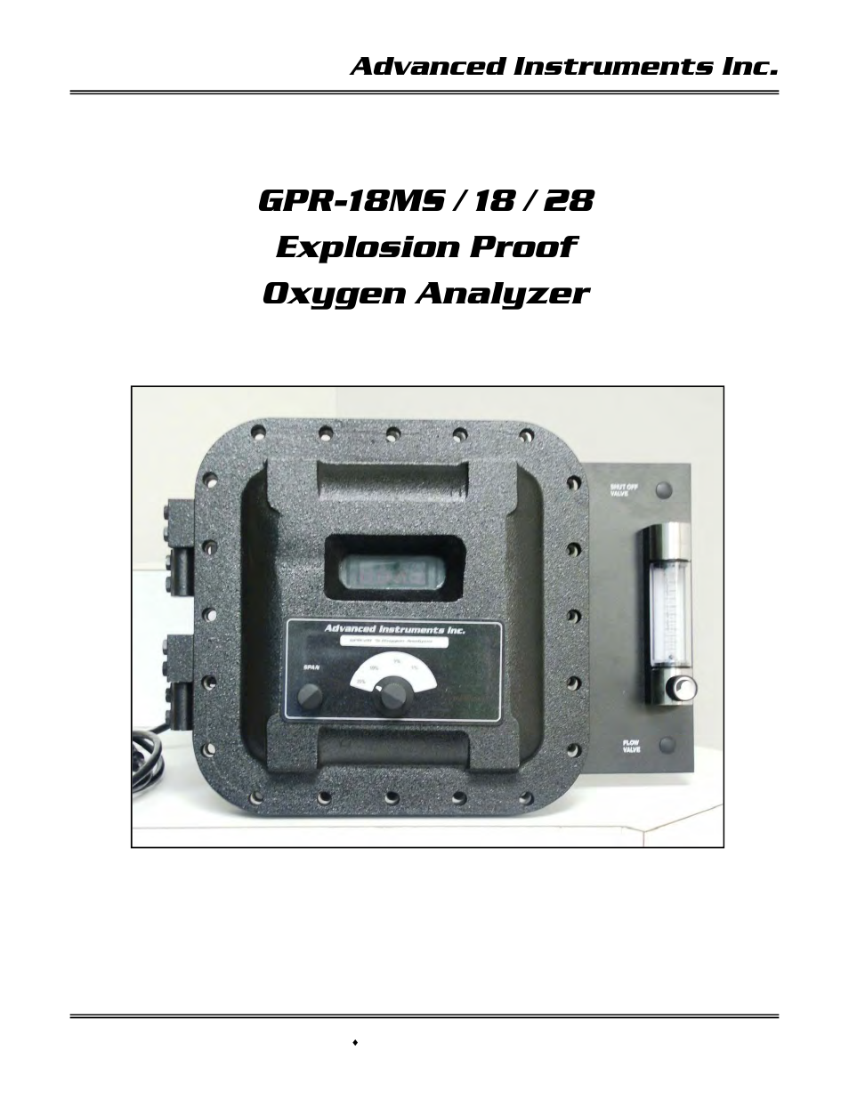 Analytical Industries GPR-28 Oxygen Analyzer User Manual | 39 pages