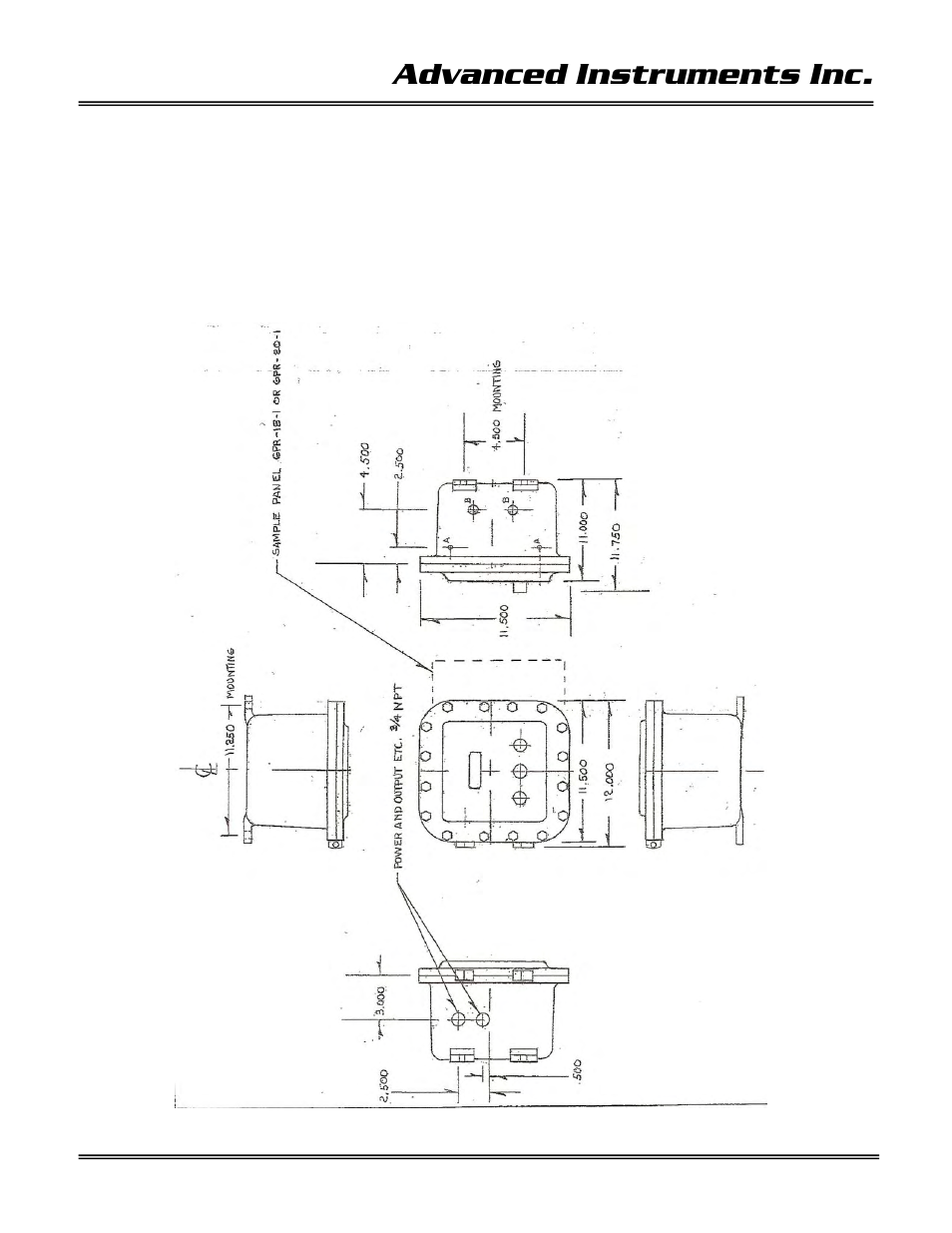 Advanced instruments inc, Mounting the analyzer | Analytical Industries GPR-28 Oxygen Analyzer User Manual | Page 16 / 39