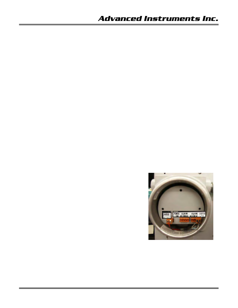 Advanced instruments inc, Electrical connections | Analytical Industries GPR-1800 AIS ATEX Trace PPM Oxygen Analyzer User Manual | Page 12 / 46