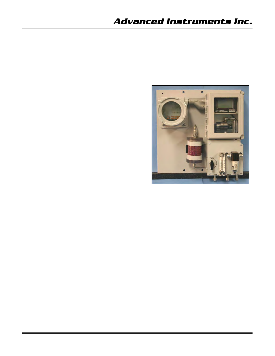 5 operation, Advanced instruments inc | Analytical Industries GPR-1800 AIS ATEX Trace PPM Oxygen Analyzer User Manual | Page 6 / 46