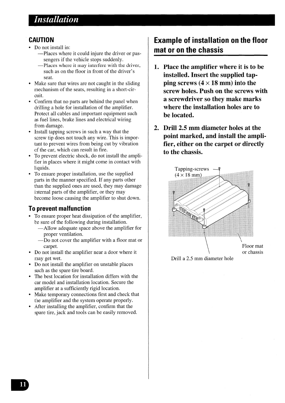 Installation | Pioneer PRS-X220 User Manual | Page 10 / 88