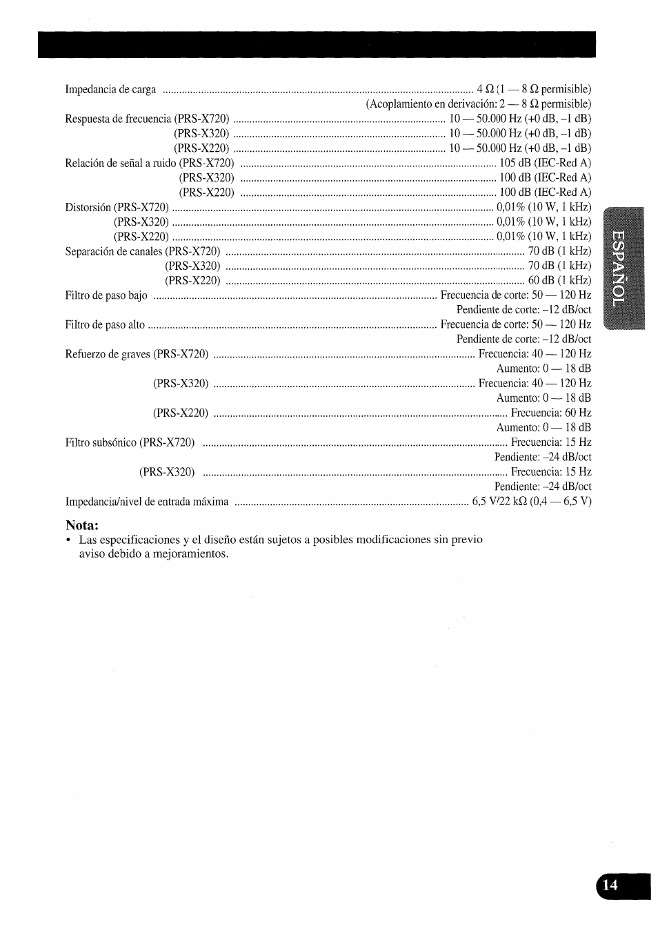 Pioneer PRS-X220 User Manual | Page 27 / 88