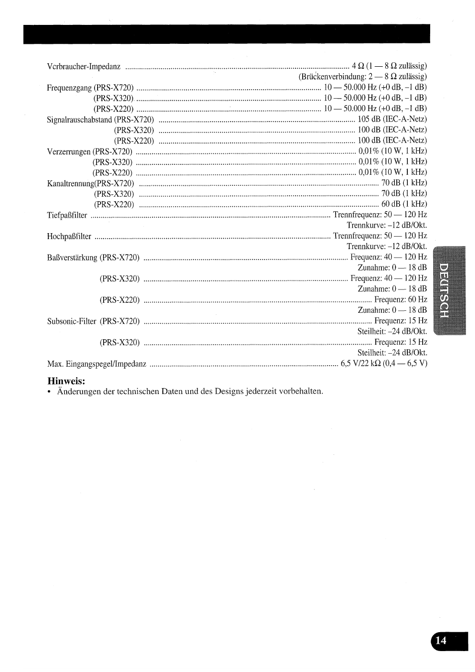 Pioneer PRS-X220 User Manual | Page 41 / 88