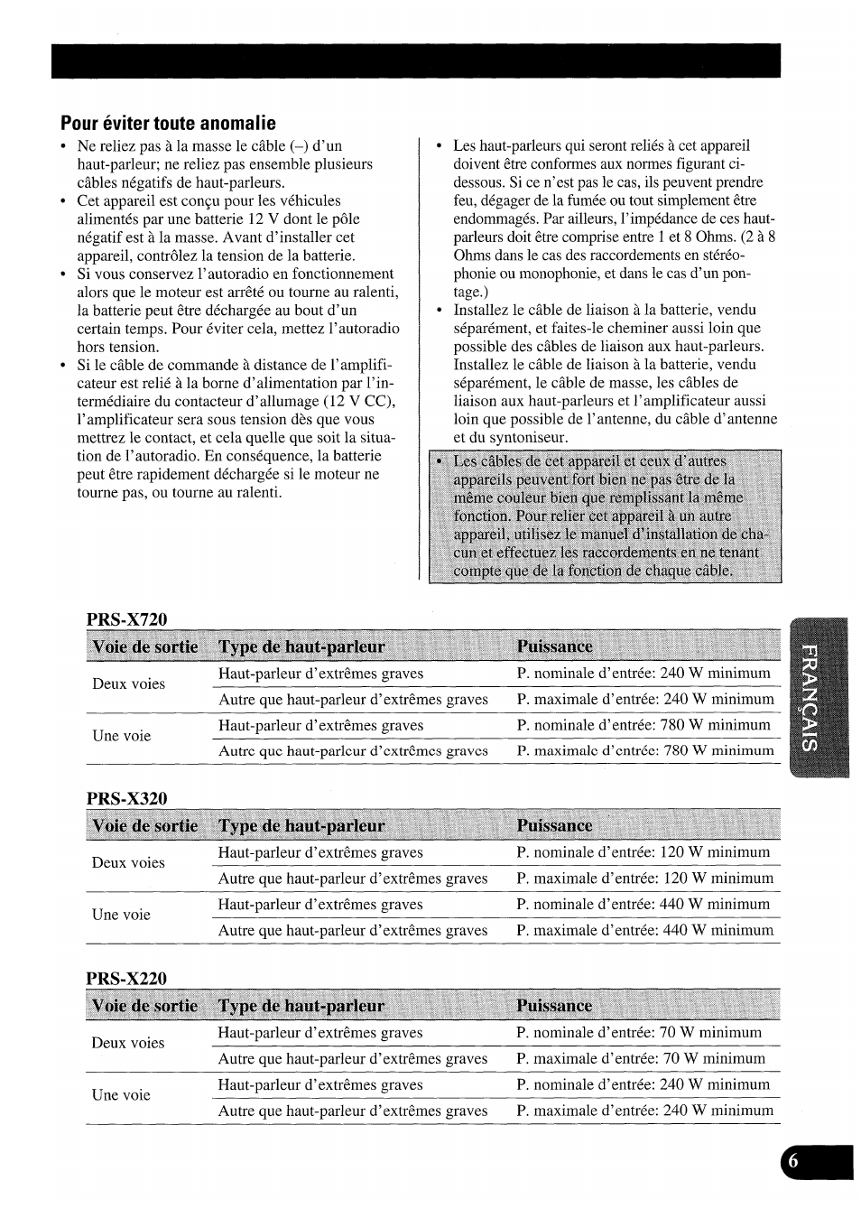 Pioneer PRS-X220 User Manual | Page 47 / 88