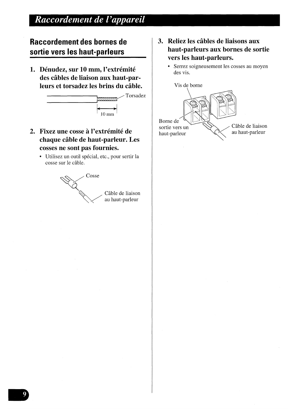 Raccordement de l’appareil | Pioneer PRS-X220 User Manual | Page 50 / 88