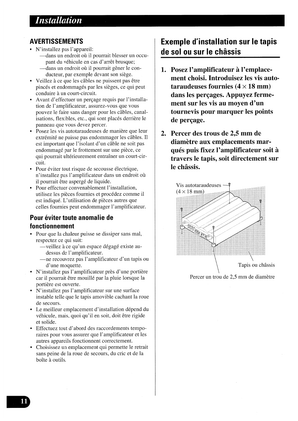 Installation | Pioneer PRS-X220 User Manual | Page 52 / 88