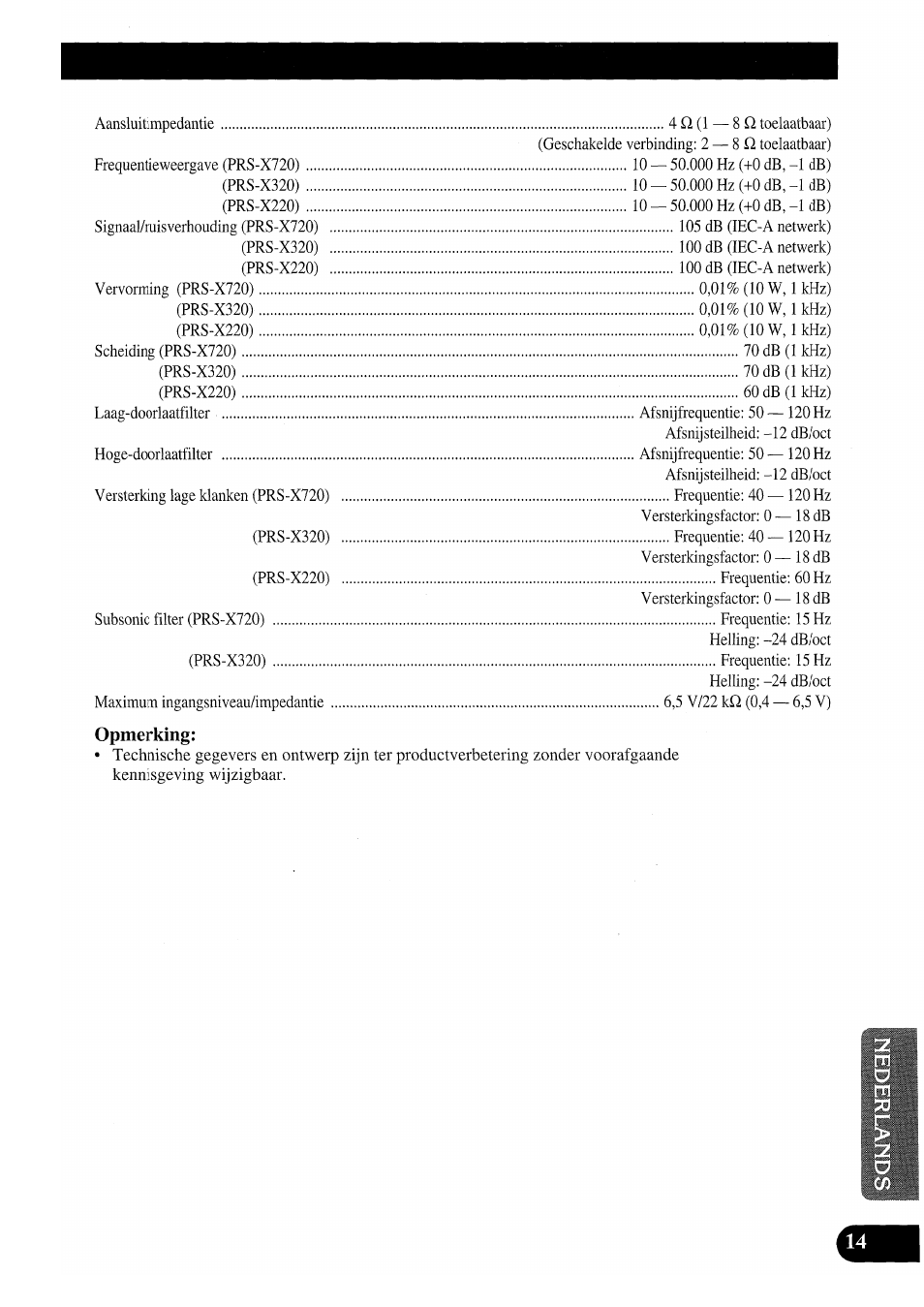 Pioneer PRS-X220 User Manual | Page 83 / 88