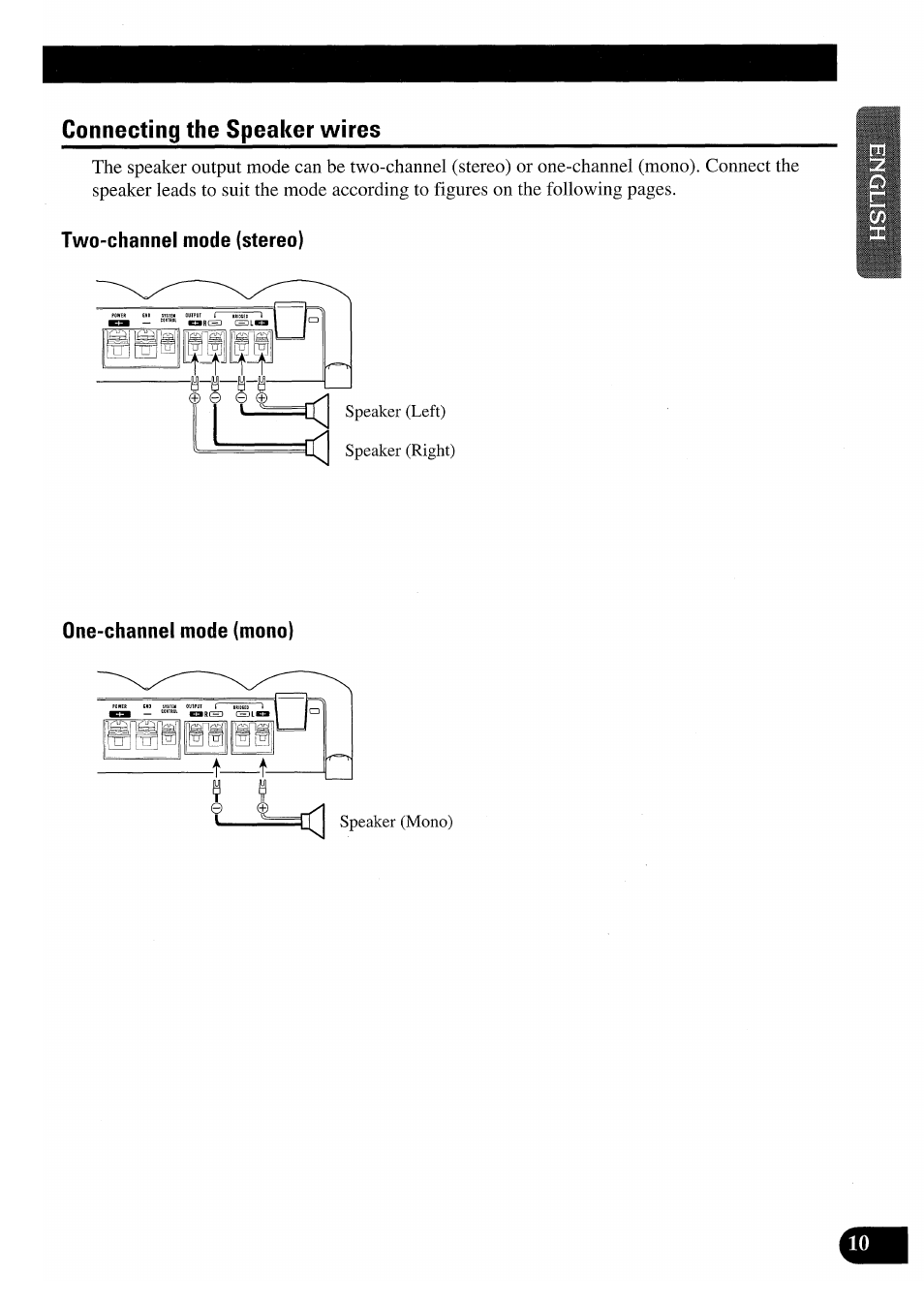 Connecting the speaker wires | Pioneer PRS-X220 User Manual | Page 9 / 88