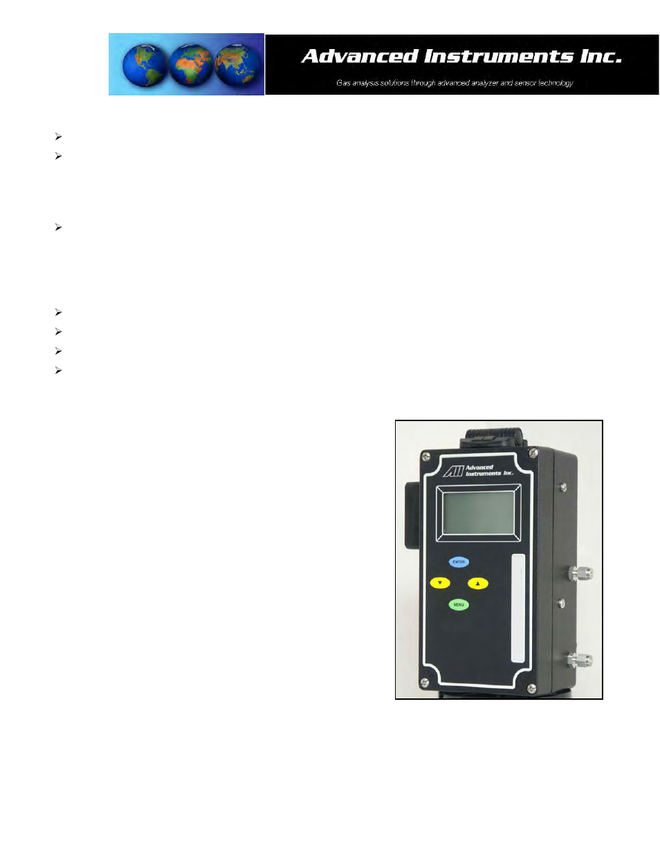 Analytical Industries GPR-2500 Series Oxygen Transmitter User Manual | Page 12 / 42
