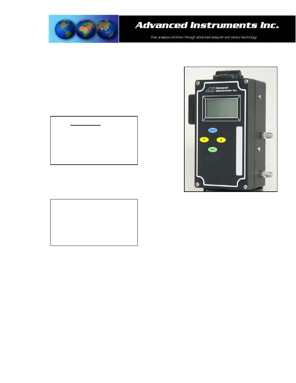 Analytical Industries GPR-2500 Series Oxygen Transmitter User Manual | Page 20 / 42