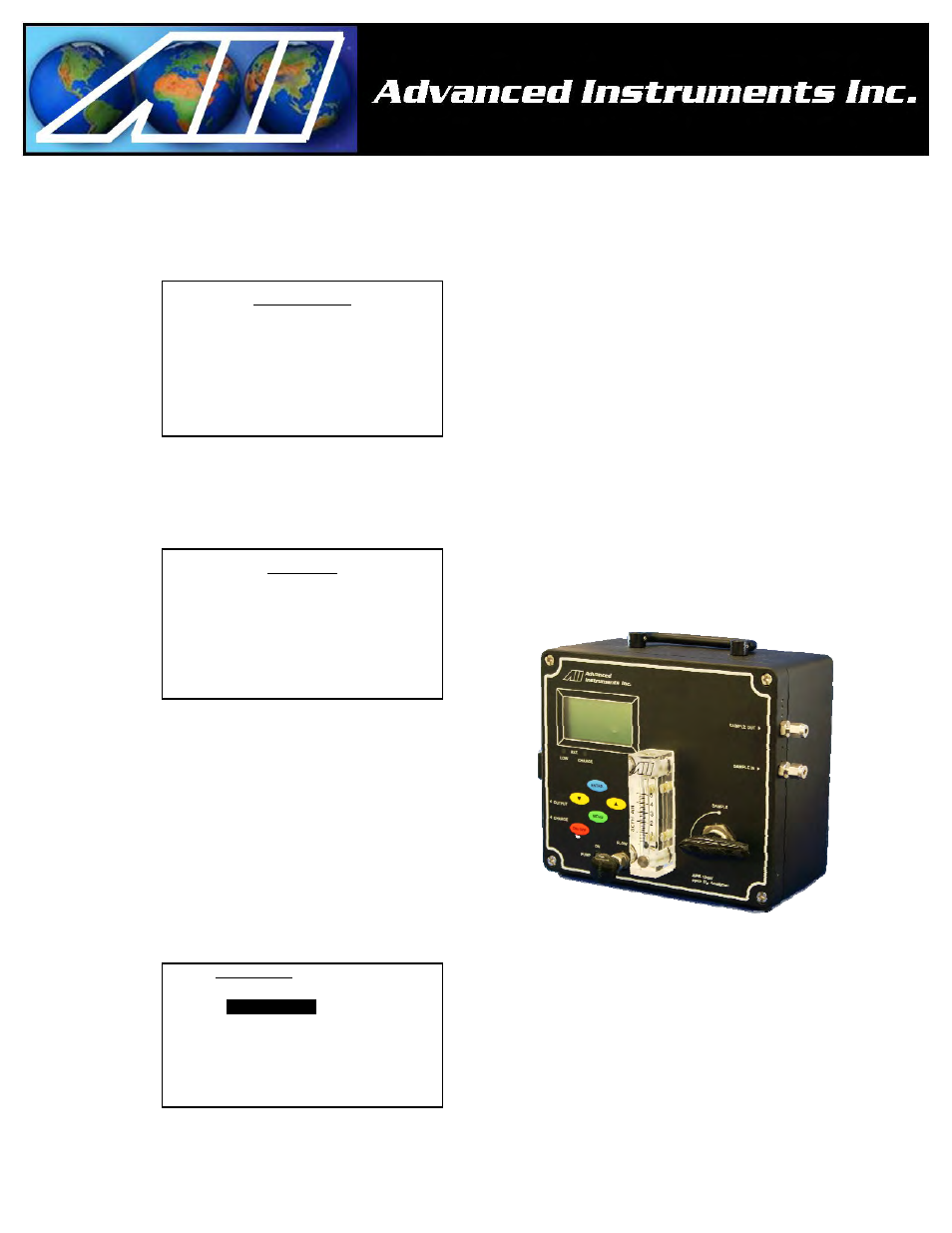 Analytical Industries GPR-1200 MS ATEX Portable PPB Oxygen Analyzer User Manual | Page 15 / 32