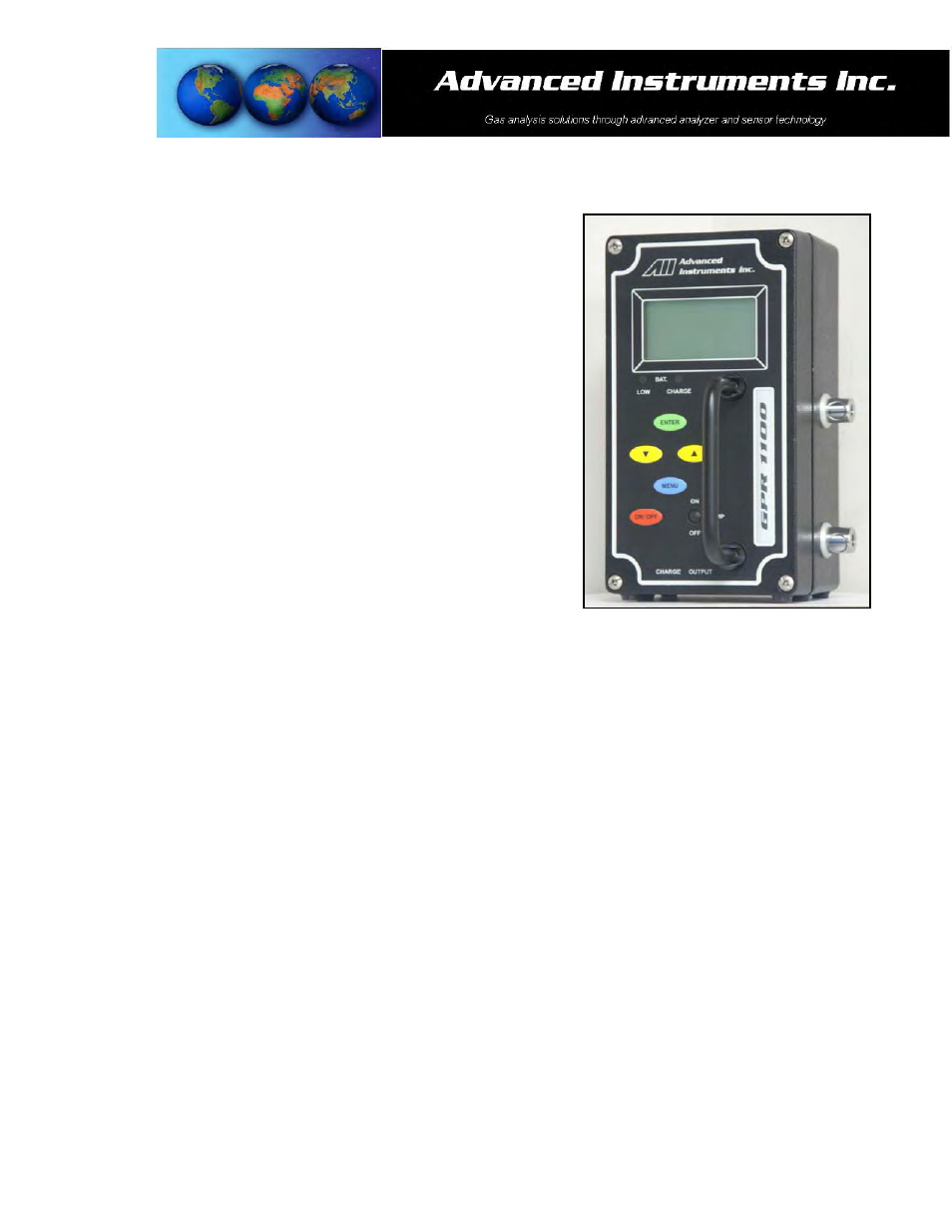 Analytical Industries GPR-1100 ATEX Portable Trace PPM Oxygen Analyzer User Manual | Page 13 / 35