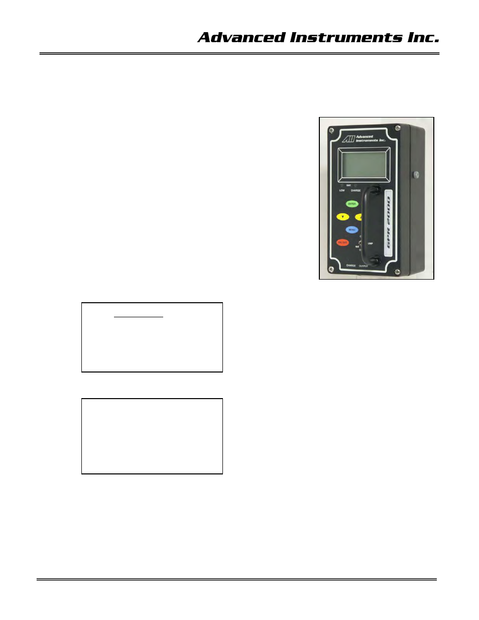 Advanced instruments inc | Analytical Industries GPR-2000 ATEX Portable Oxygen Analyzer User Manual | Page 14 / 35