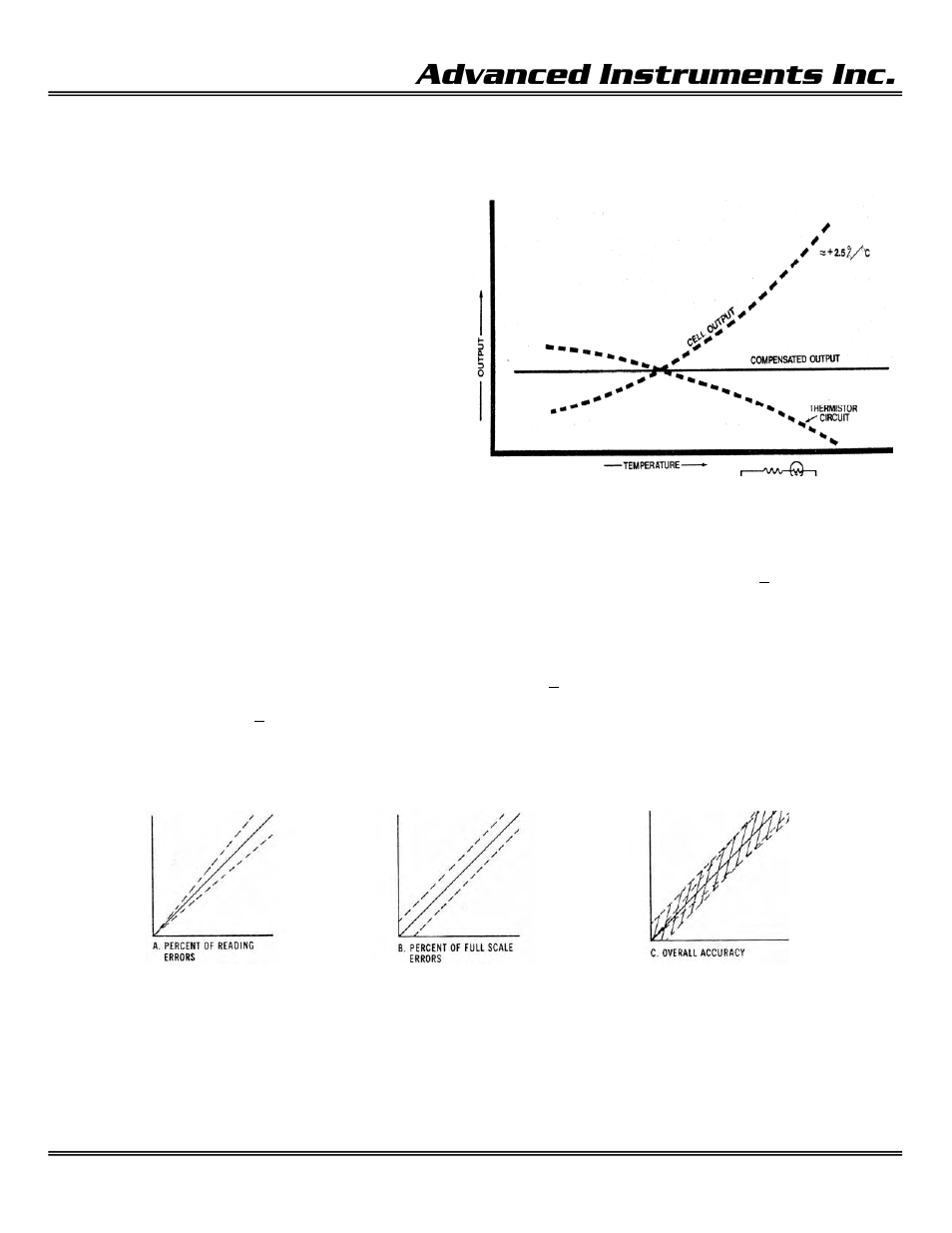Advanced instruments inc, Accuracy & calibration | Analytical Industries GPR-3500 MO Portable Oxygen Analyzer User Manual | Page 9 / 32