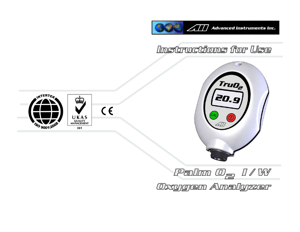 Analytical Industries Palm O2 IW Oxygen Analyzer User Manual | 13 pages
