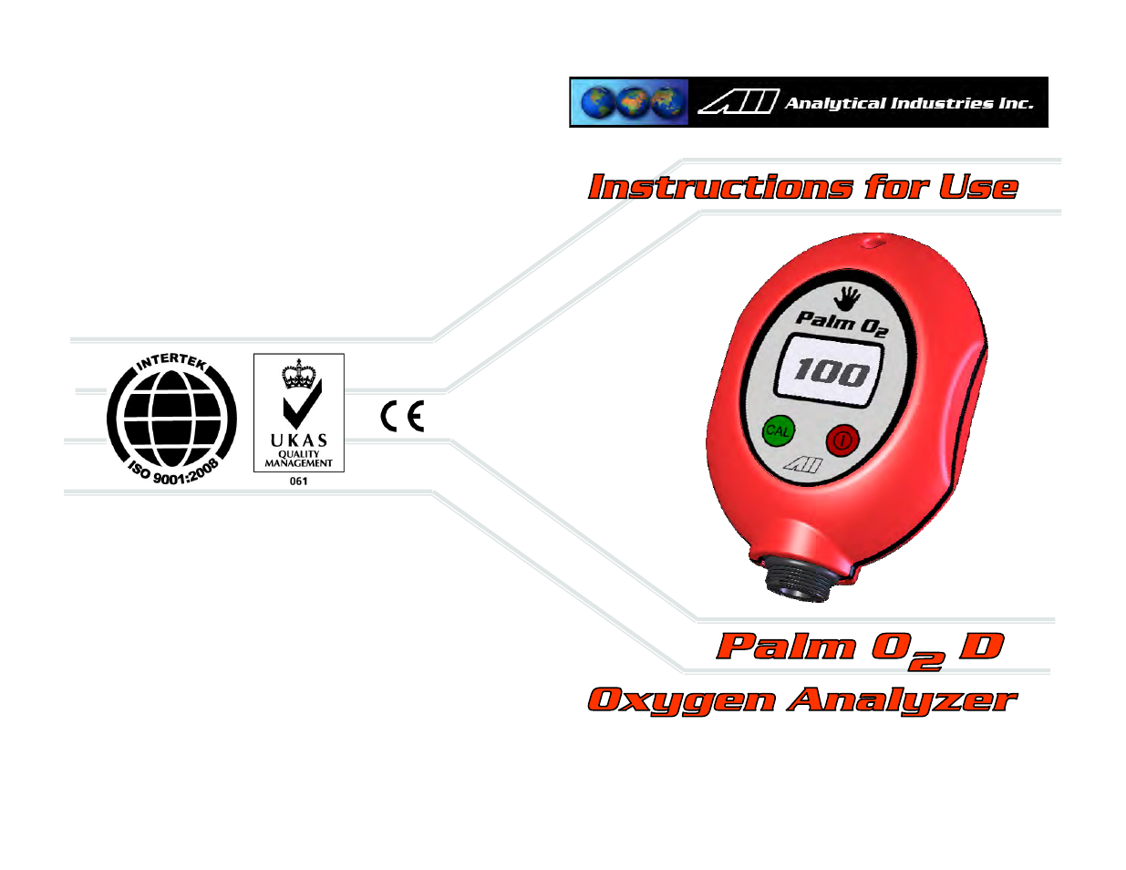 Analytical Industries Palm O2 D Oxygen Analyzer User Manual | 13 pages