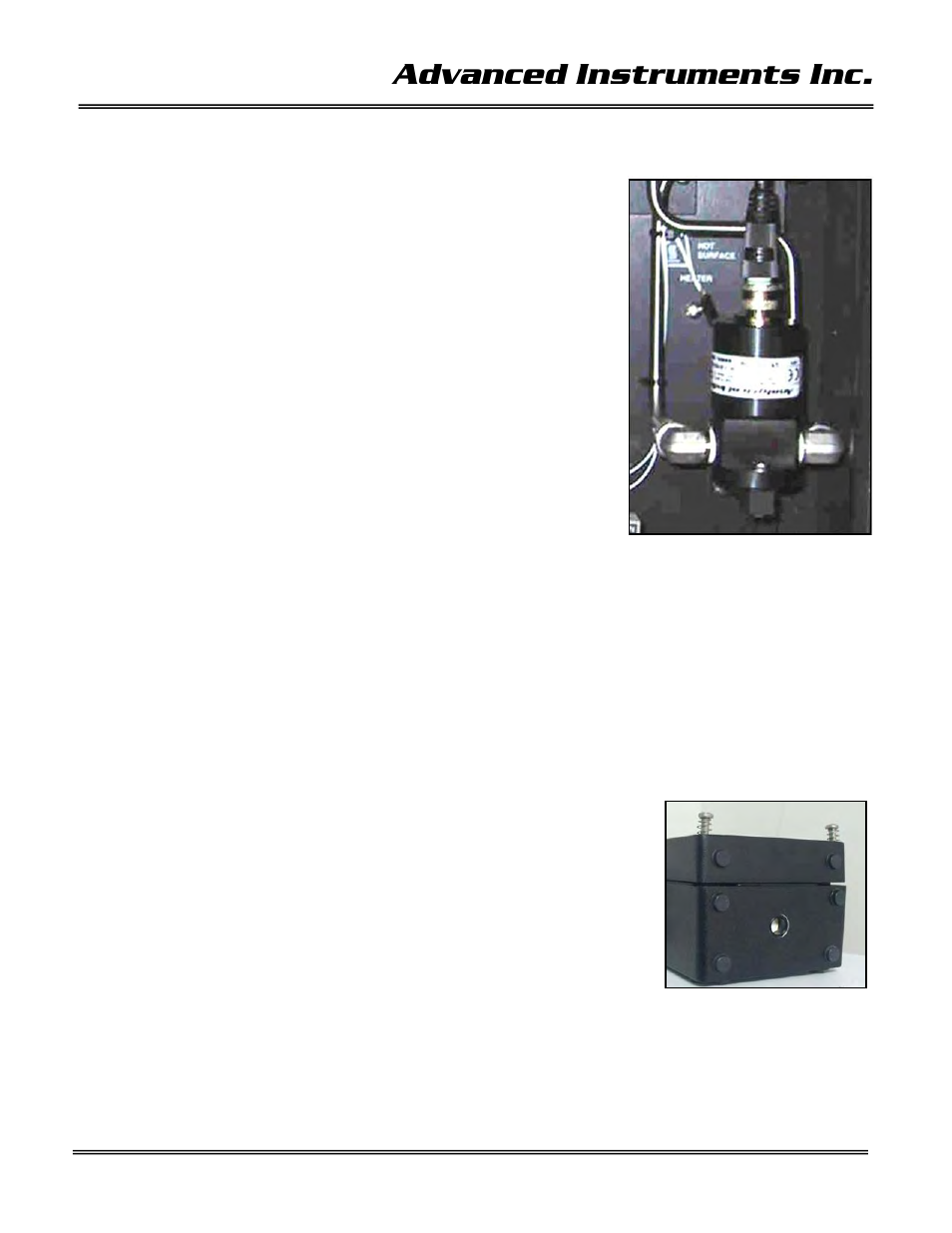 Advanced instruments inc, Sampling | Analytical Industries GPR-35 Oxygen Analyzer User Manual | Page 22 / 32