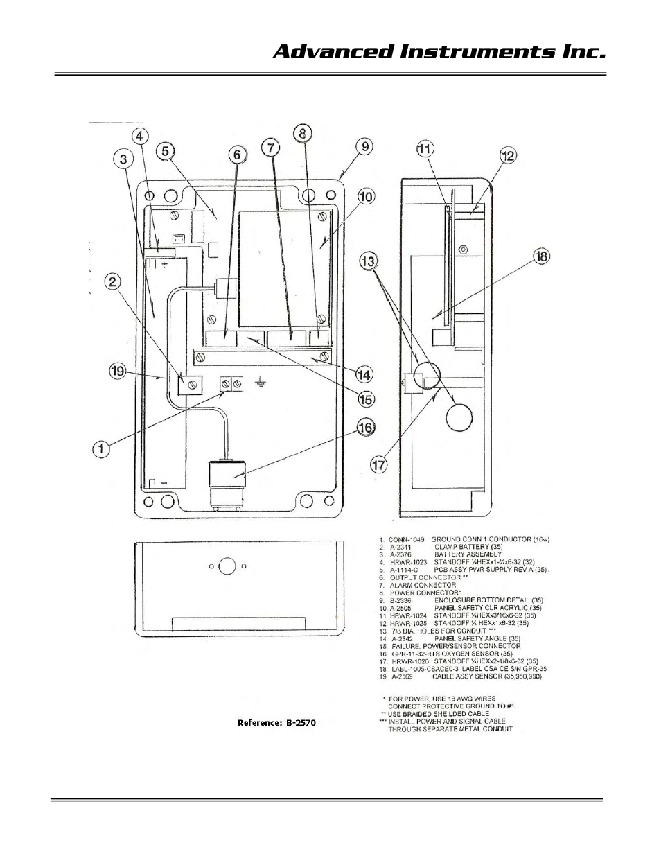 Advanced instruments inc | Analytical Industries GPR-35 Oxygen Analyzer User Manual | Page 27 / 32
