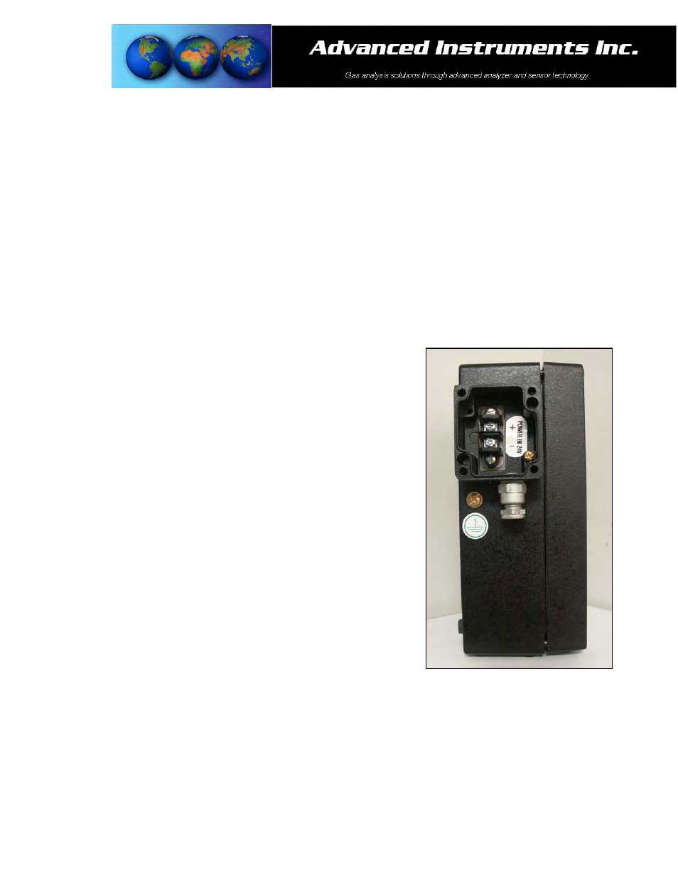 Electrical connections | Analytical Industries GPR-2500 S Oxygen Analyzer User Manual | Page 12 / 40