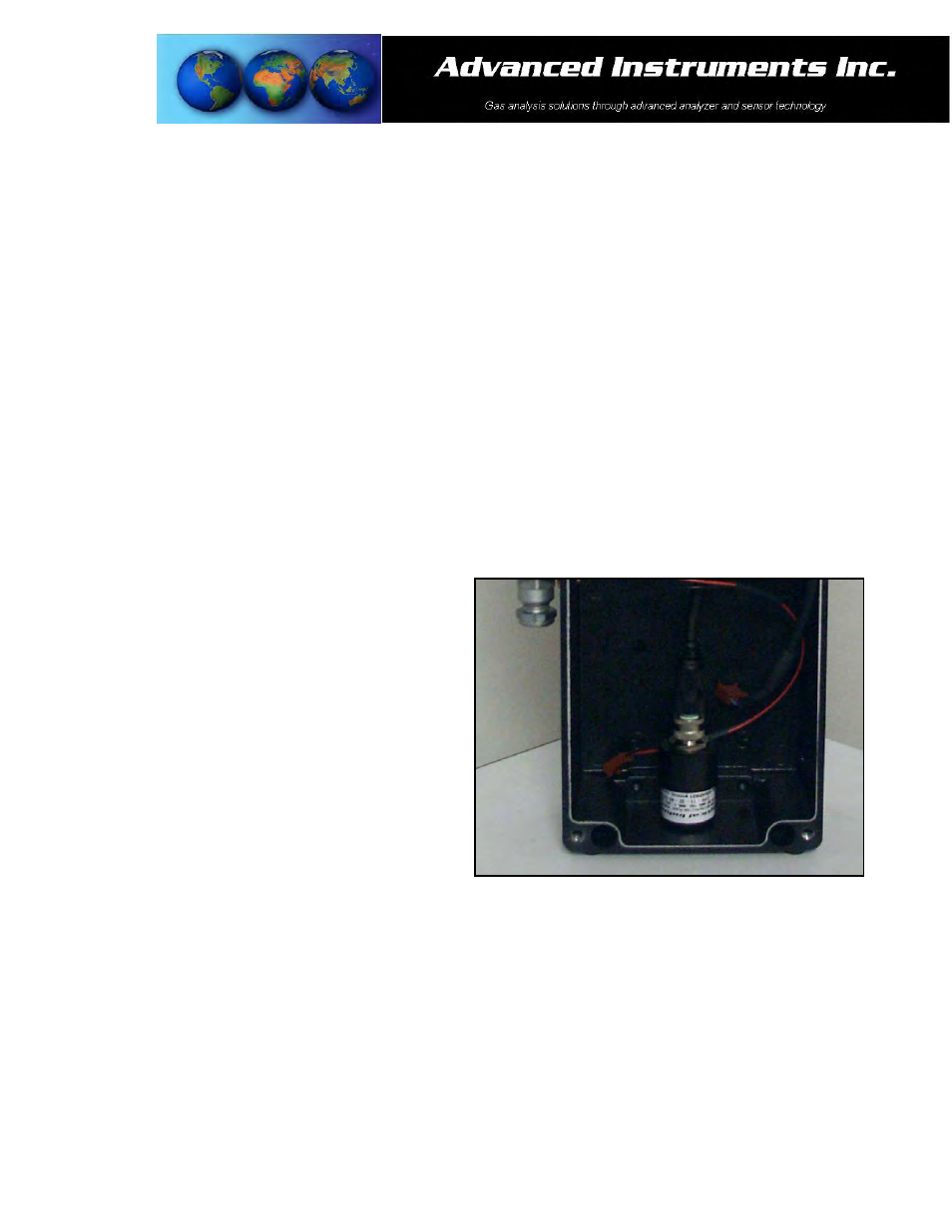 6 maintenance, Sensor replacement | Analytical Industries GPR-2500 S Oxygen Analyzer User Manual | Page 29 / 40
