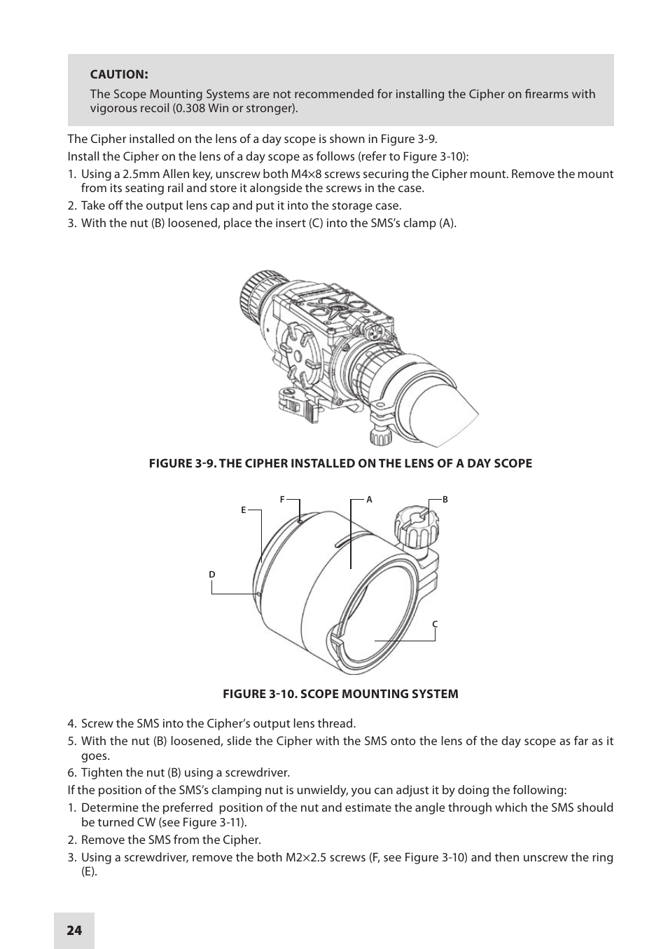 Armasight DACCIPHBB01NTS1 Cipher Digital Night Vision Clip-on System User Manual | Page 24 / 44