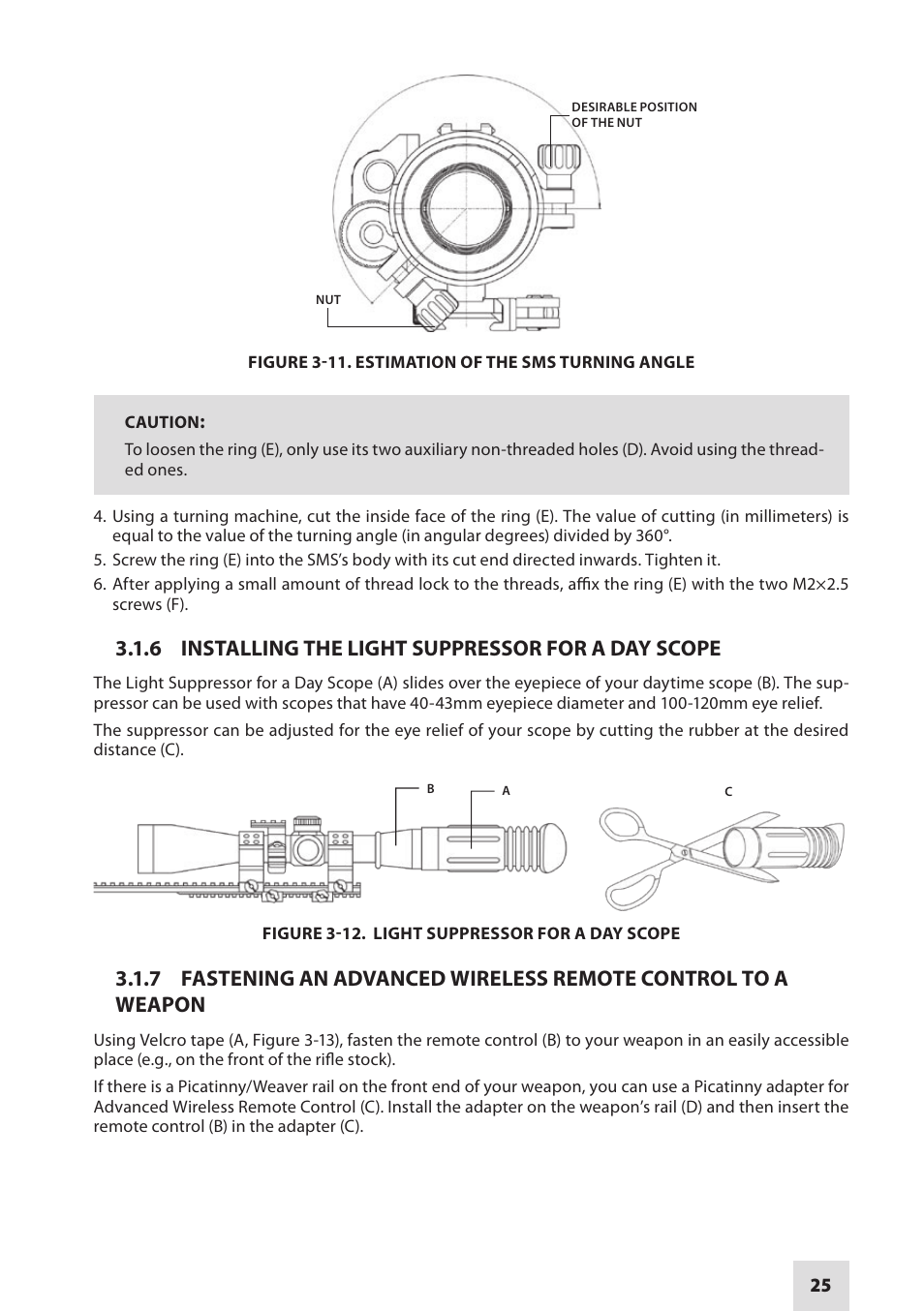6 installing the light suppressor for a day scope | Armasight DACCIPHBB01NTS1 Cipher Digital Night Vision Clip-on System User Manual | Page 25 / 44