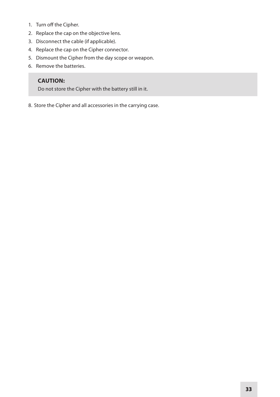 Armasight DACCIPHBB01NTS1 Cipher Digital Night Vision Clip-on System User Manual | Page 33 / 44