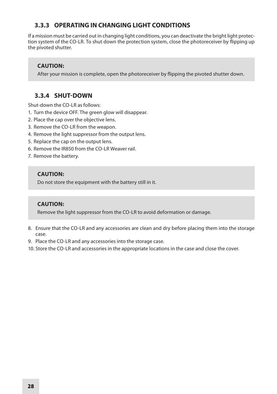 Armasight NSCCOLR00139DA1 CO-LR GEN 3 Alpha MG Night Vision Long Range Clip-On System User Manual | Page 28 / 40