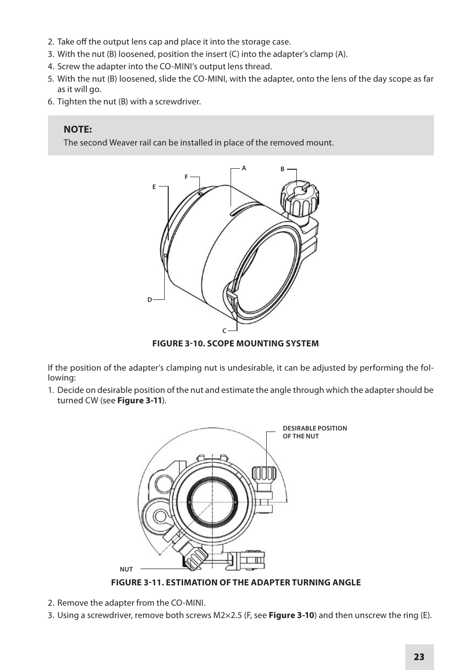 Armasight NSCCOMINI139DA1 CO-Mini GEN 3+ Alpha MG Night Vision Mini Clip-On System User Manual | Page 23 / 40