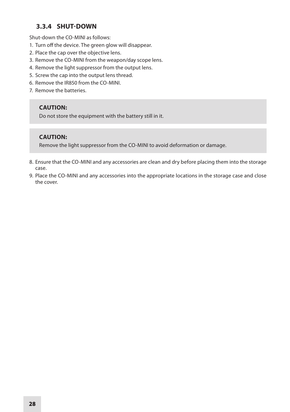 Armasight NSCCOMINI139DA1 CO-Mini GEN 3+ Alpha MG Night Vision Mini Clip-On System User Manual | Page 28 / 40