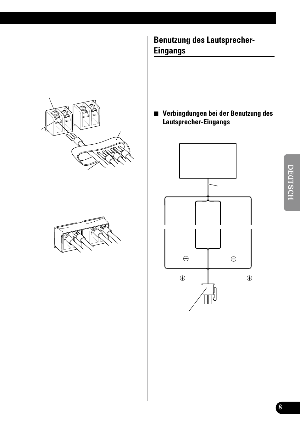 Benutzung des lautsprecher-eingangs, Benutzung des lautsprecher- eingangs | Pioneer GM-X552 User Manual | Page 33 / 76