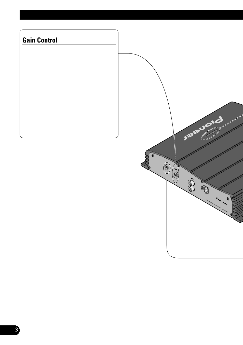 Setting the unit, Gain control | Pioneer GM-X552 User Manual | Page 4 / 76