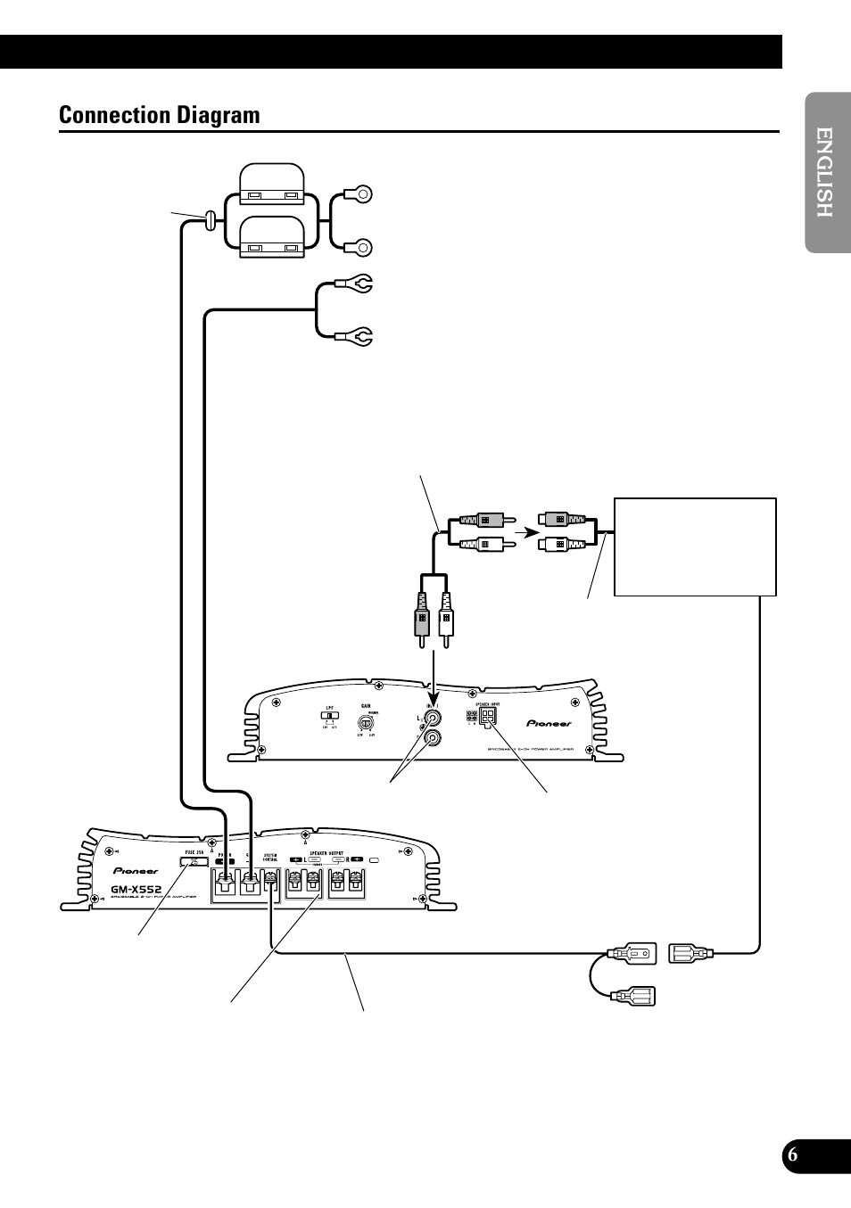 Connection diagram | Pioneer GM-X552 User Manual | Page 7 / 76