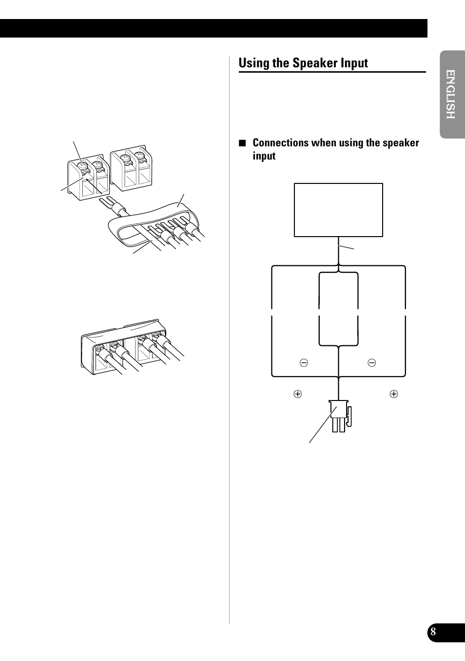 Using the speaker input | Pioneer GM-X552 User Manual | Page 9 / 76