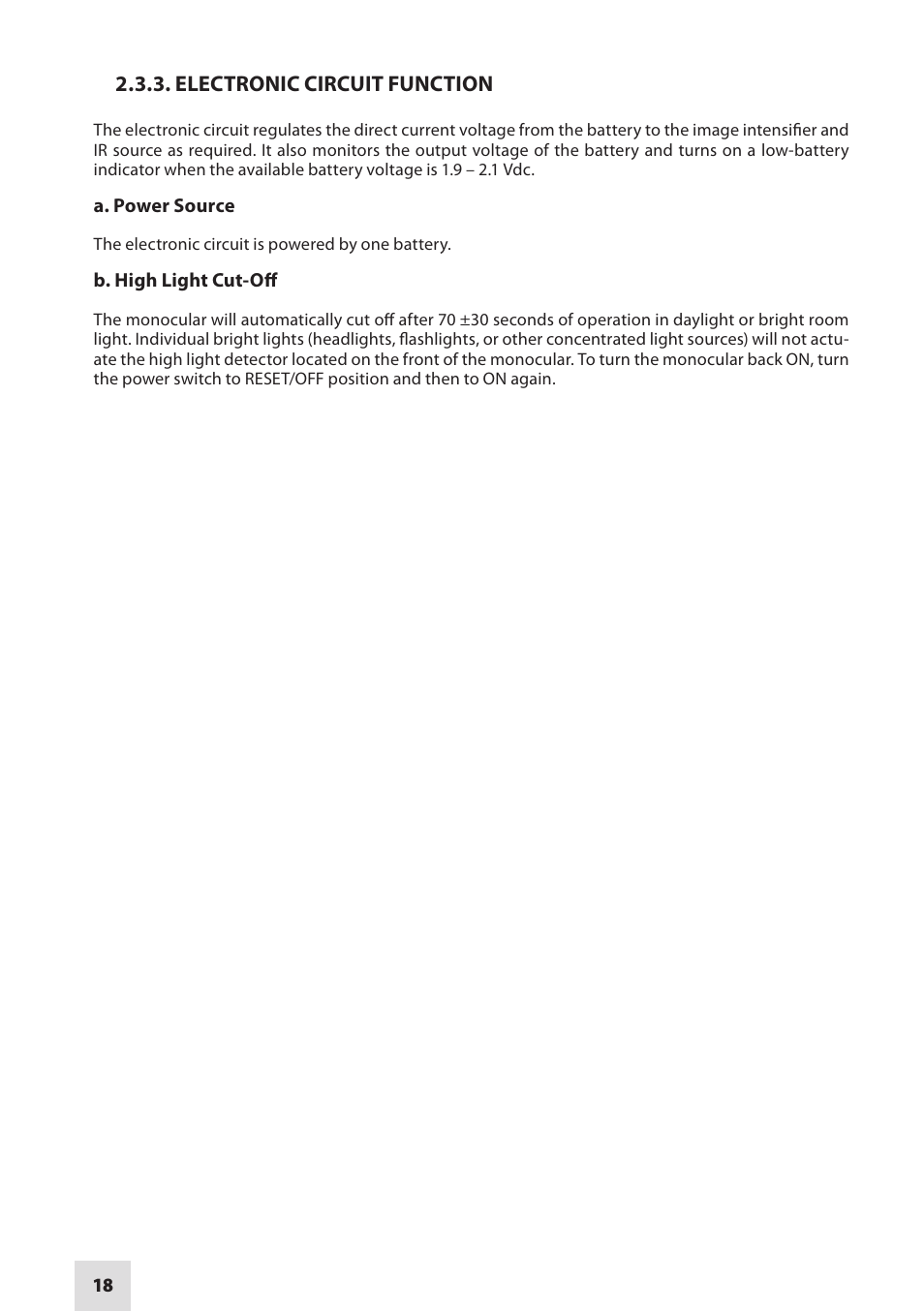 Armasight NAMPVS1401F9DA1 PVS14 FLAG MG Multi-Purpose Night Vision Monocular User Manual | Page 18 / 56