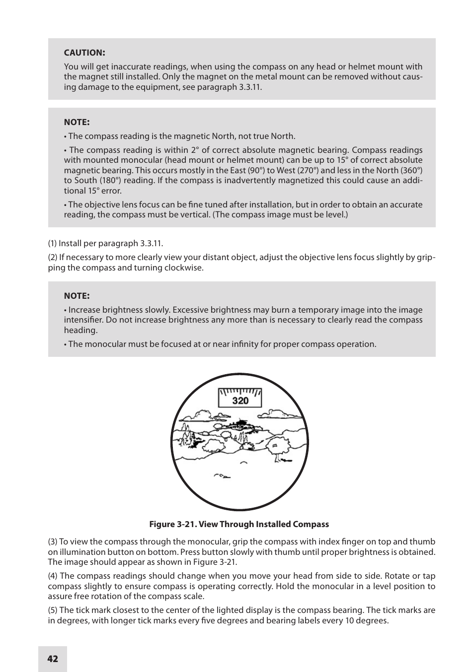 Armasight NAMPVS1401F9DA1 PVS14 FLAG MG Multi-Purpose Night Vision Monocular User Manual | Page 42 / 56