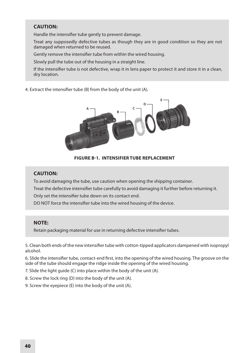Armasight NSMN140001F6DA1 N-14 FLAG Multi-Purpose Night Vision Monocular User Manual | Page 40 / 44